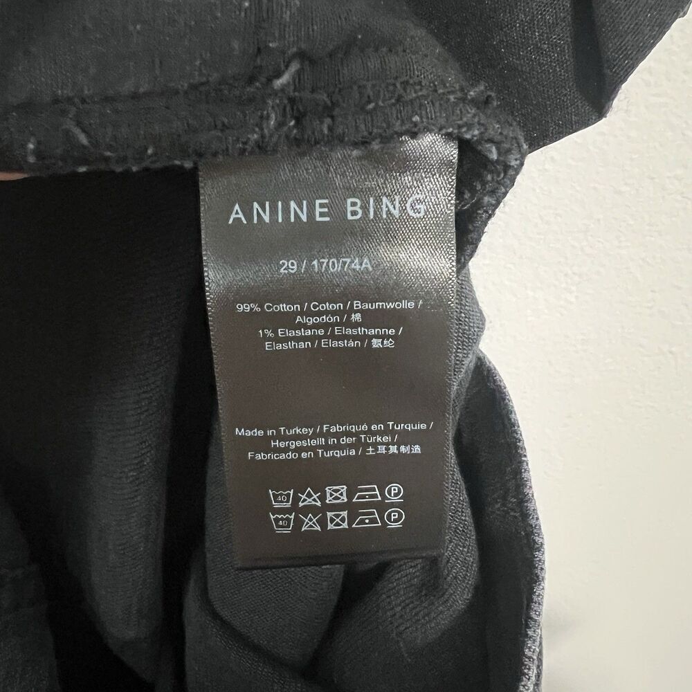 Anine Bing Jax Low Rise Ankle Skinny Jeans Size 29 in Smoke Black - Picture 11 of 11